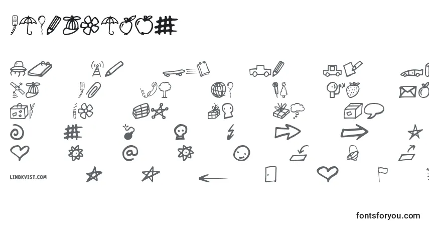 Schriftart Lindkvist2 – Alphabet, Zahlen, spezielle Symbole