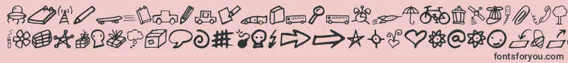 Lindkvist2 Font – Black Fonts on Pink Background