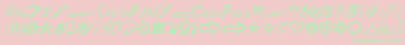 Lindkvist2 Font – Green Fonts on Pink Background