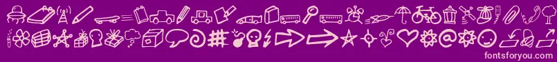Lindkvist2 Font – Pink Fonts on Purple Background