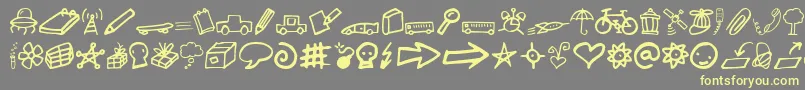 Lindkvist2 Font – Yellow Fonts on Gray Background