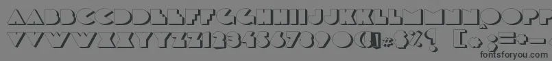 Delargeshadow Font – Black Fonts on Gray Background