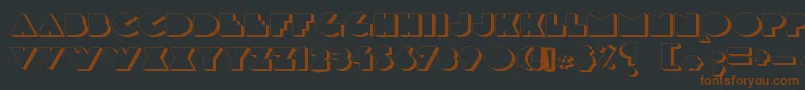 Delargeshadow Font – Brown Fonts on Black Background