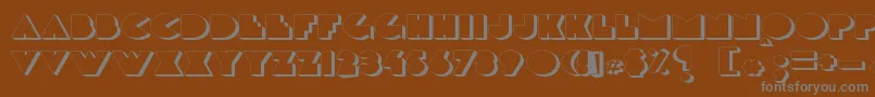 Delargeshadow Font – Gray Fonts on Brown Background