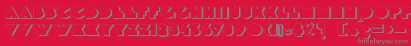 Delargeshadow Font – Gray Fonts on Red Background