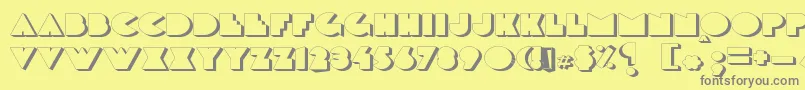 Delargeshadow Font – Gray Fonts on Yellow Background