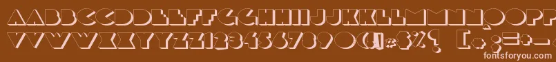 Delargeshadow Font – Pink Fonts on Brown Background