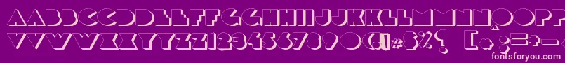 Delargeshadow Font – Pink Fonts on Purple Background