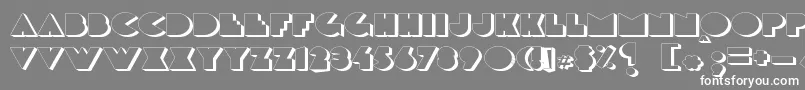 Delargeshadow Font – White Fonts on Gray Background