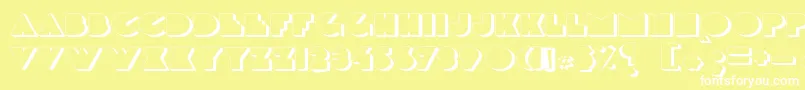 Delargeshadow Font – White Fonts on Yellow Background