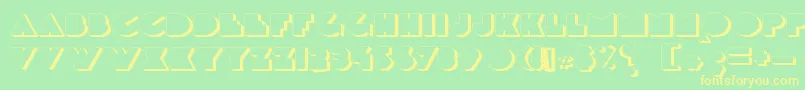 Delargeshadow Font – Yellow Fonts on Green Background