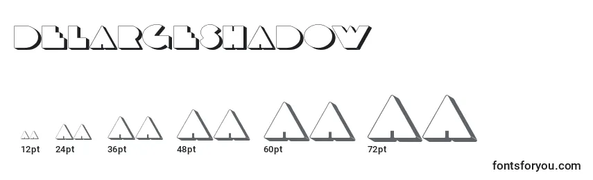 Размеры шрифта Delargeshadow