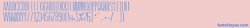 フォントCaledoLight – ピンクの背景に青い文字