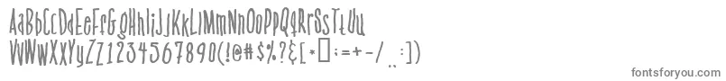 Venusfly-fontti – harmaat kirjasimet valkoisella taustalla