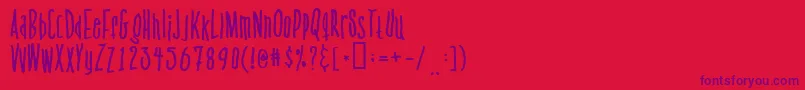 Venusfly Font – Purple Fonts on Red Background