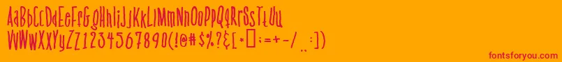 Venusfly Font – Red Fonts on Orange Background