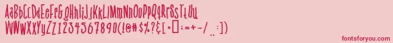 Venusfly Font – Red Fonts on Pink Background