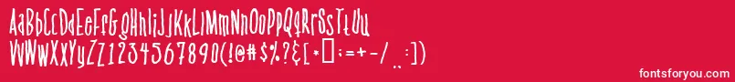 フォントVenusfly – 赤い背景に白い文字