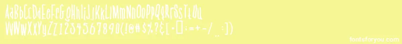 Venusfly Font – White Fonts on Yellow Background