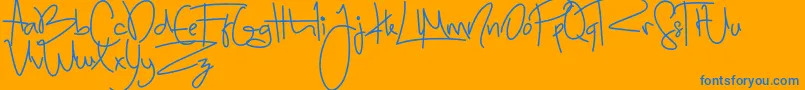 SugarCandy Font – Blue Fonts on Orange Background