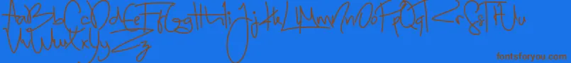 SugarCandy Font – Brown Fonts on Blue Background