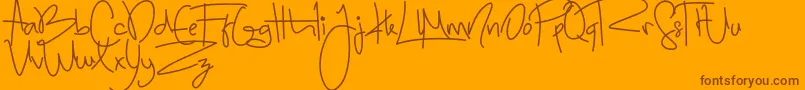 SugarCandy Font – Brown Fonts on Orange Background