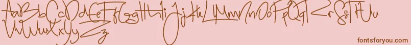 SugarCandy Font – Brown Fonts on Pink Background
