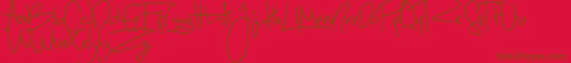 SugarCandy Font – Brown Fonts on Red Background