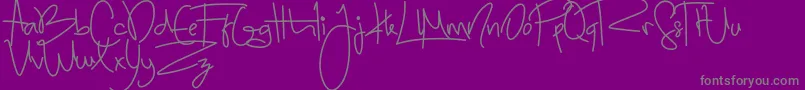 SugarCandy-Schriftart – Graue Schriften auf violettem Hintergrund