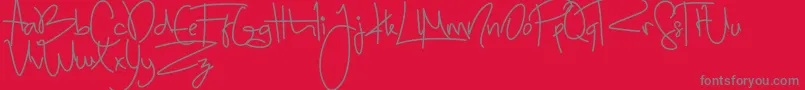 SugarCandy Font – Gray Fonts on Red Background