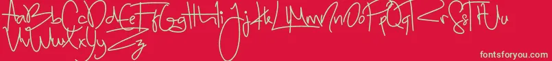 SugarCandy Font – Green Fonts on Red Background
