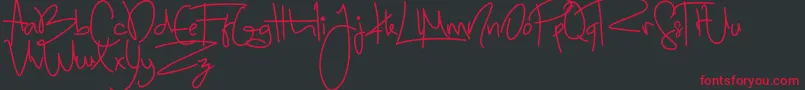 SugarCandy Font – Red Fonts on Black Background