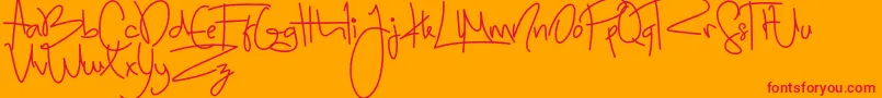 SugarCandy Font – Red Fonts on Orange Background