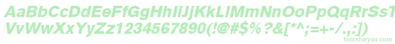 BasiccommercialLtBlackItalic Font – Green Fonts on White Background