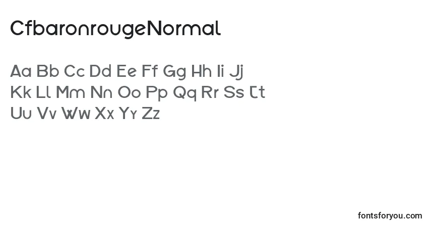 A fonte CfbaronrougeNormal – alfabeto, números, caracteres especiais
