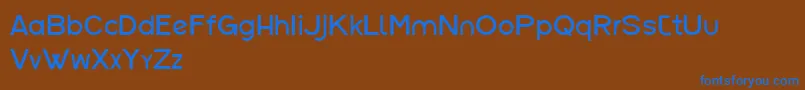 CfbaronrougeNormal-Schriftart – Blaue Schriften auf braunem Hintergrund