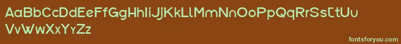 Fonte CfbaronrougeNormal – fontes verdes em um fundo marrom