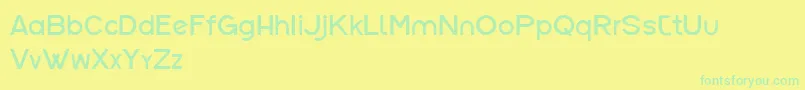 フォントCfbaronrougeNormal – 黄色い背景に緑の文字