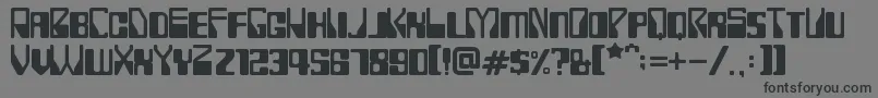 Rollerball1975 Font – Black Fonts on Gray Background