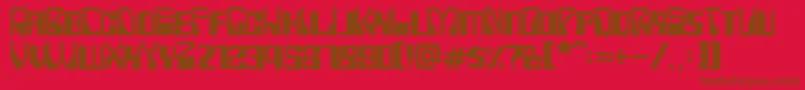 Rollerball1975 Font – Brown Fonts on Red Background