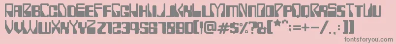 Rollerball1975 Font – Gray Fonts on Pink Background