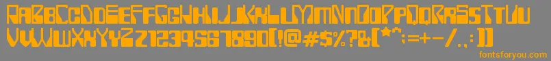 Rollerball1975 Font – Orange Fonts on Gray Background