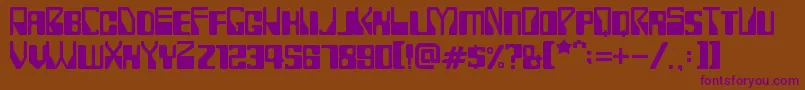 Rollerball1975 Font – Purple Fonts on Brown Background