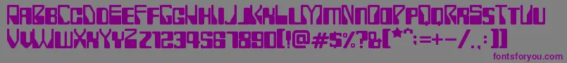 Rollerball1975 Font – Purple Fonts on Gray Background