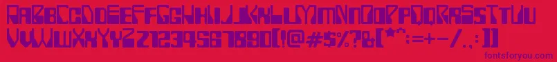Rollerball1975 Font – Purple Fonts on Red Background