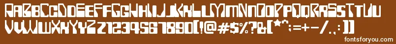 Rollerball1975 Font – White Fonts on Brown Background