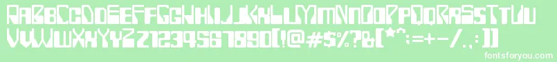 Rollerball1975 Font – White Fonts on Green Background