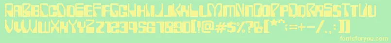 Rollerball1975 Font – Yellow Fonts on Green Background