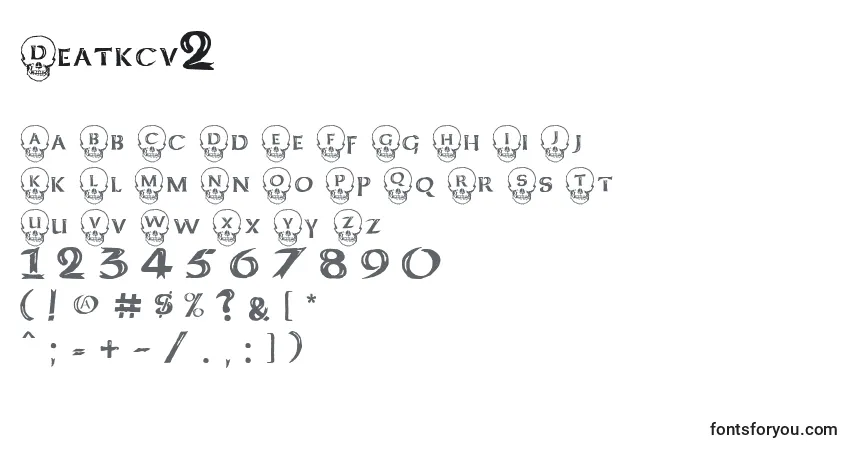 Schriftart Deatkcv2 – Alphabet, Zahlen, spezielle Symbole