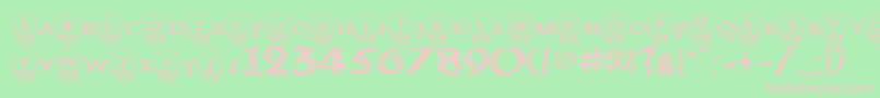 Deatkcv2 Font – Pink Fonts on Green Background